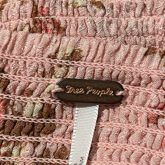 NWT FREE PEOPLE Hilary Printed Top / Blouse | Pink | Size L - Picture 5 of 11